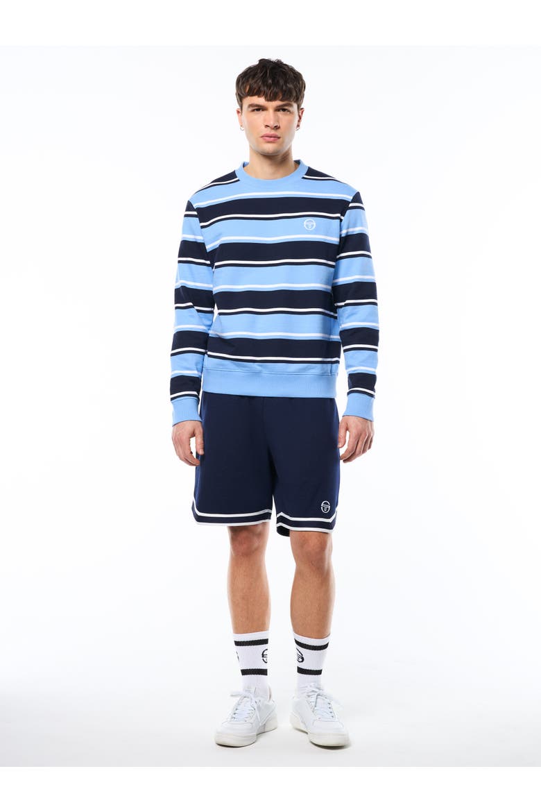 Strisce Stripe Crewneck, Alternate, color, MARITIME BLUE