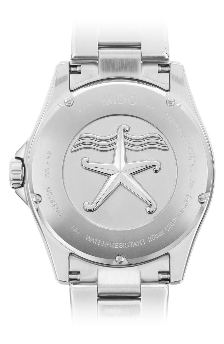 MIDO Ocean Star Automatic Bracelet Watch, 42.5mm, Alternate, color, Silver/ Black/ Silver