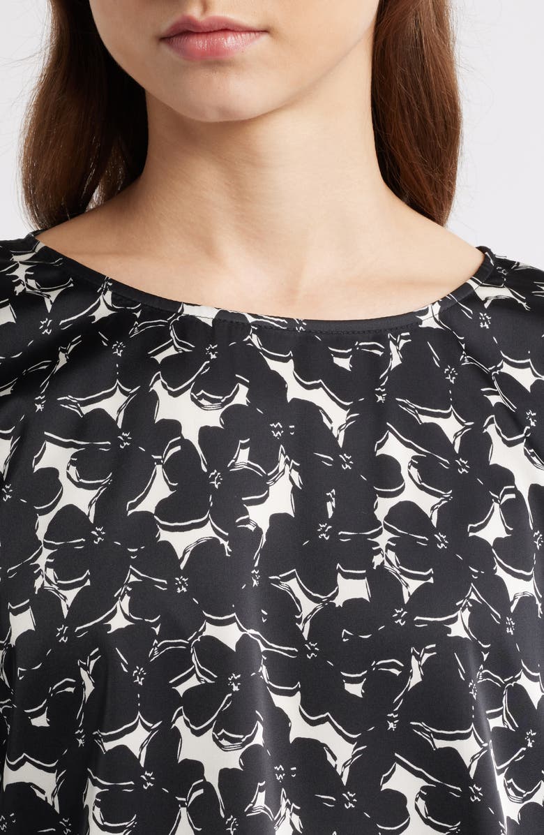Anne Klein Print Top, Alternate, color, Anne Black/ White Dove