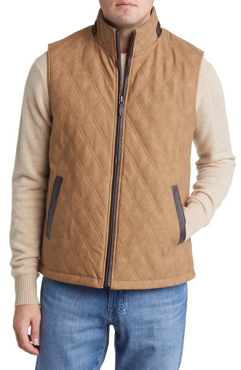 Johnston & Murphy Reversible Quilted Vest, Alternate, color, 