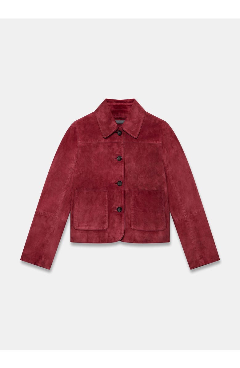 MINT VELVET The Essential Suede Jacket, Alternate, color, Red