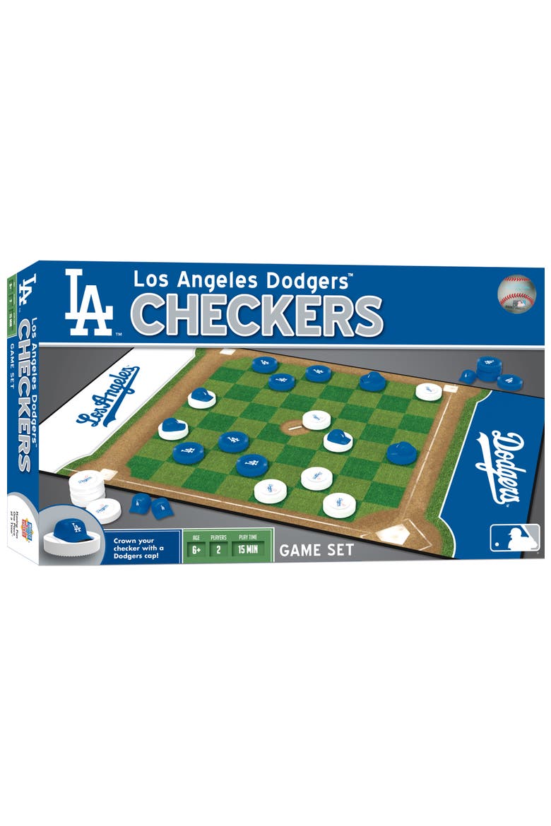 Los Angeles Dodgers Checkers Board Game, Main, color, Multicolor
