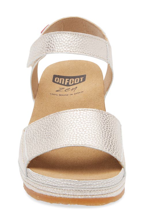 On Foot 250 Madison Platform Sandal In Starlight Oro