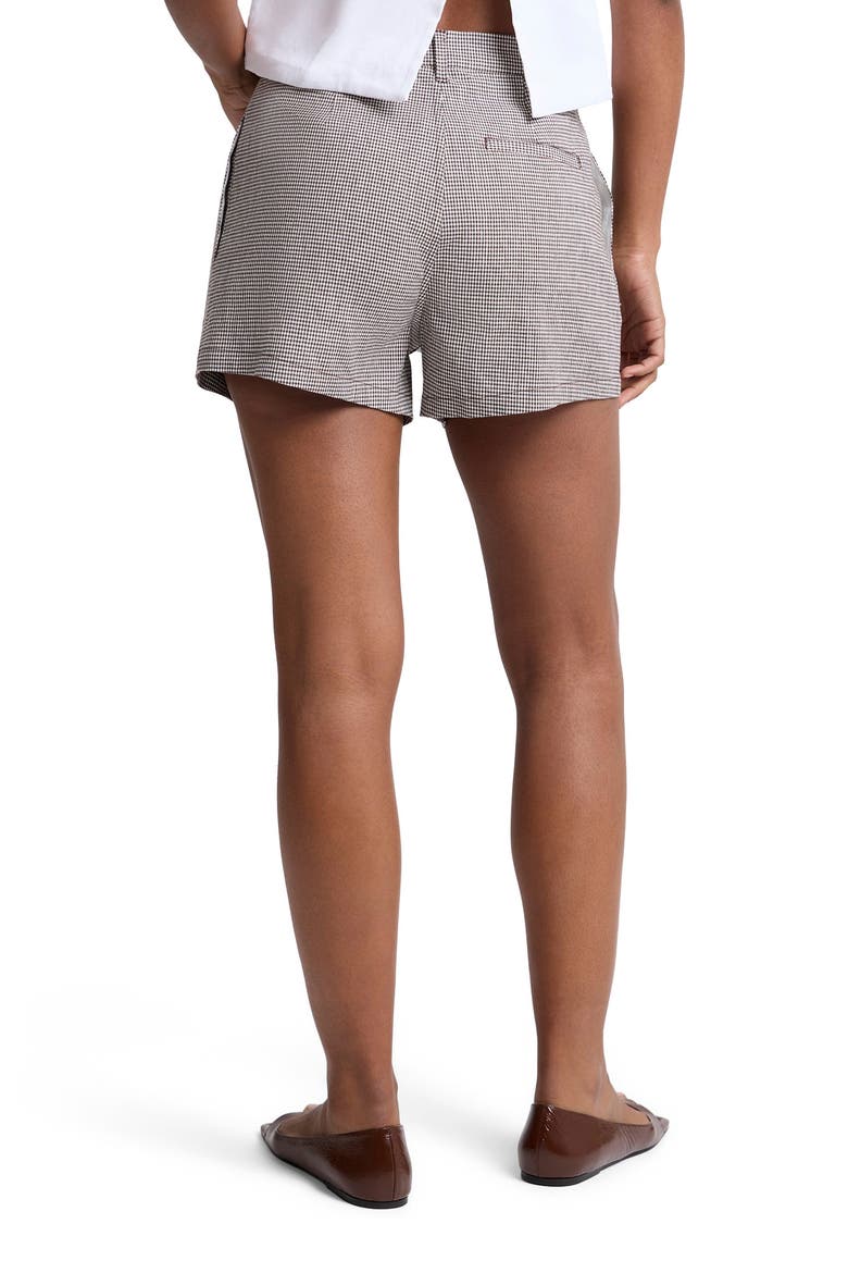 Linen Stretch Short, Alternate, color, Brown/White
