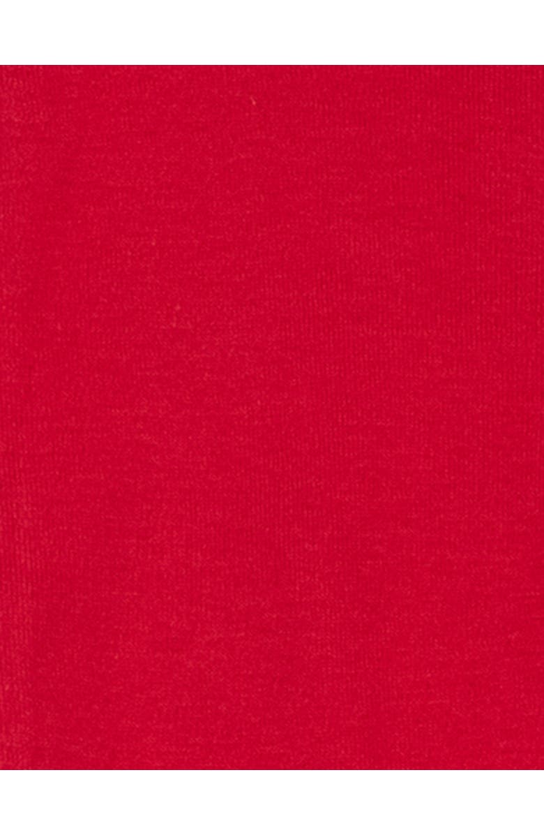 Leveret Footed Solid Cotton Matching Family Pajamas, Alternate, color, Red