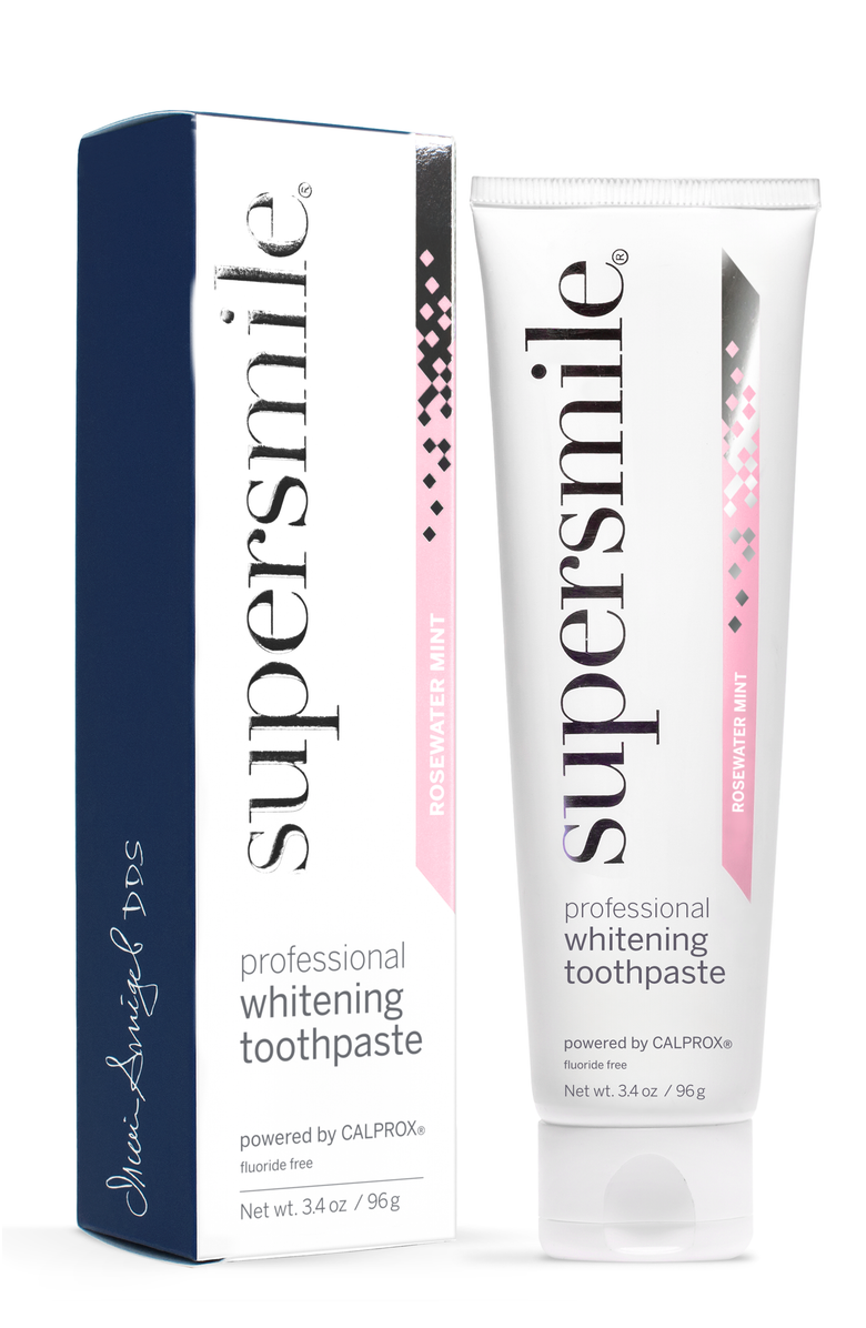 Supersmile Fluoride Free Professional Whitening Toothpaste - Rosewater Mint, Main, color, White