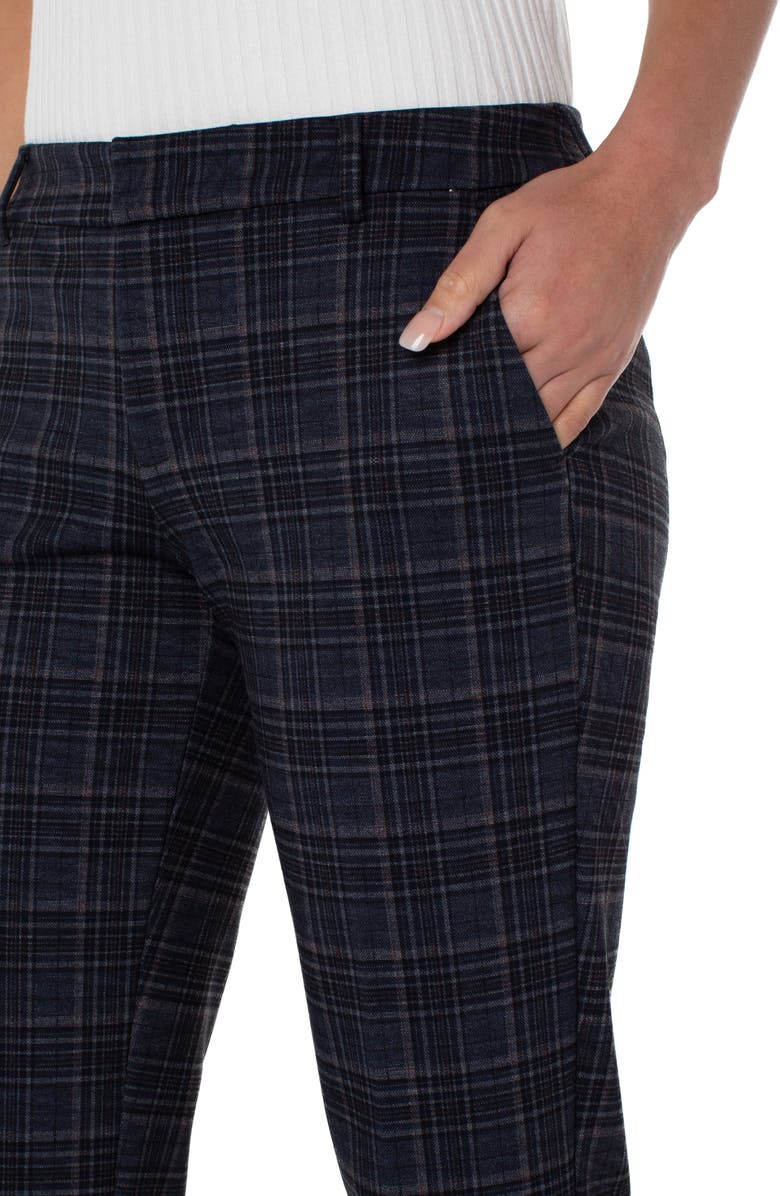 Liverpool Los Angeles Kelsey Tartan Ponte Ankle Trousers, Alternate, color,