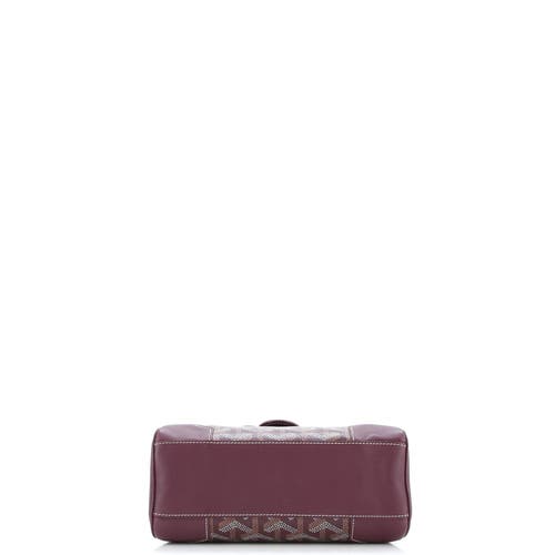 Pre-owned Goyard  Goyard Saigon Top Handle Bag Coated Canvas With Leather Mini In Red