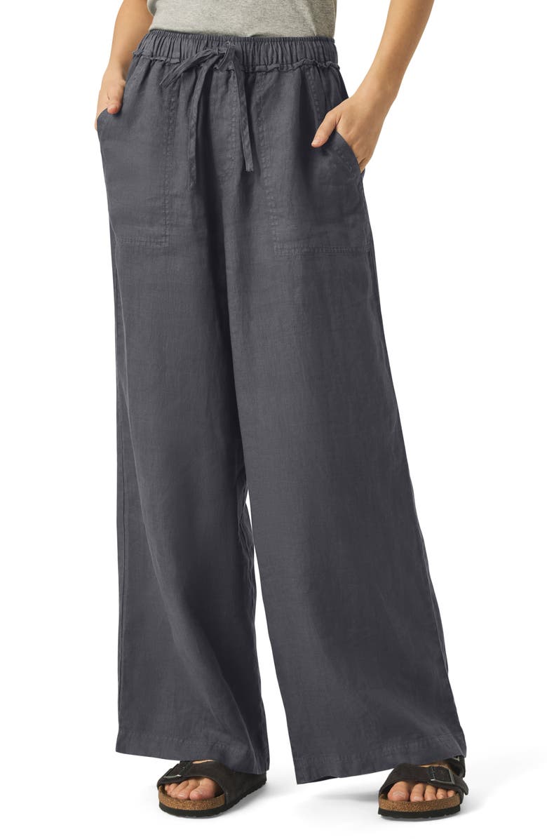 Splendid Stella Linen Drawstring Pants, Main, color, Ink