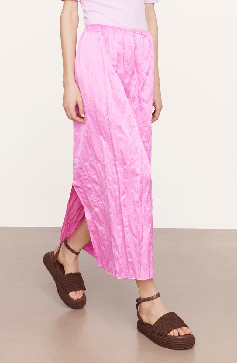 Vince Crinkle Satin Maxi Skirt, Alternate, color, Rosea