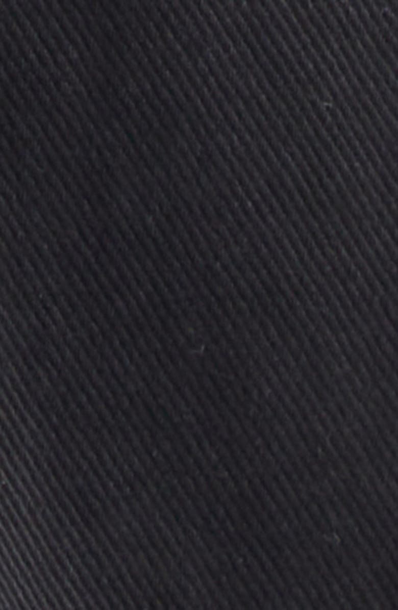 Saint Laurent High V-Waist Baggy Denim Wide Leg Jeans, Alternate, color, Deep Sea Black