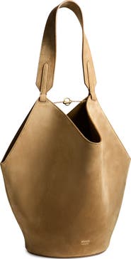 Khaite Small Lotus Leather Top Handle Bag