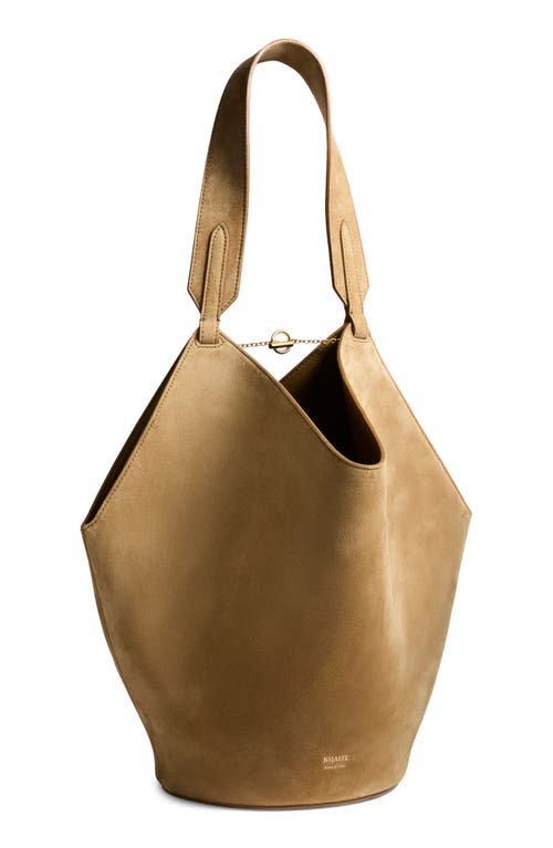 Khaite Small Lotus Leather Top Handle Bag in Mud at Nordstrom