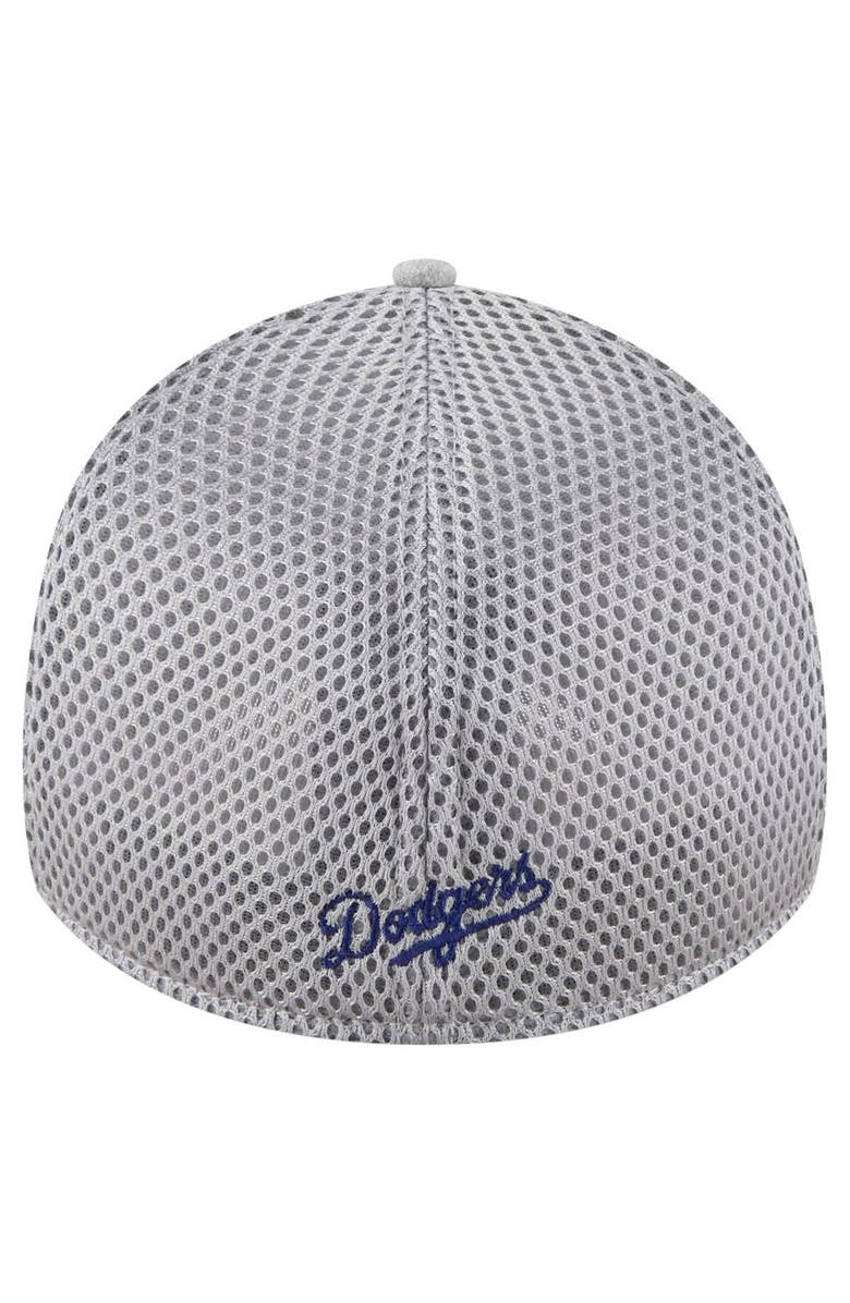 New Era Men's New Era Gray Los Angeles Dodgers Visor Paint Splatter 39THIRTY Flex Hat, Alternate, color, Gray