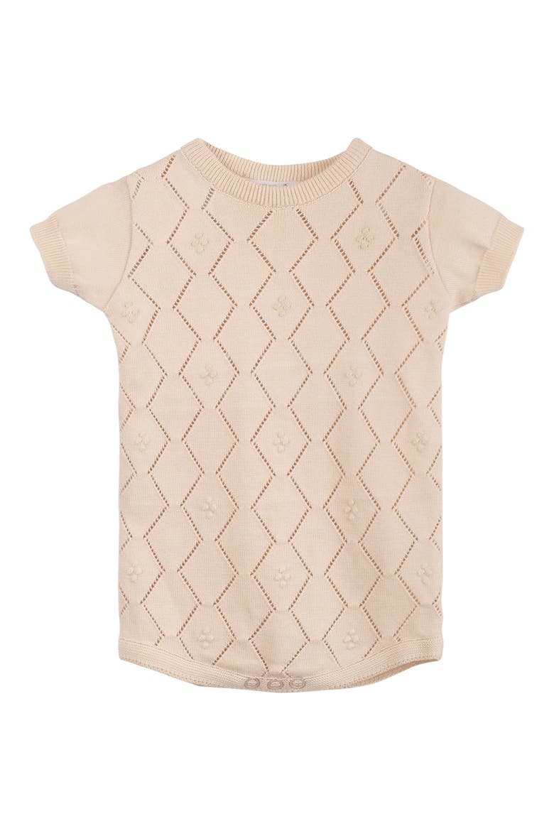 Eyelet Cotton Romper, Main, color, ECRU