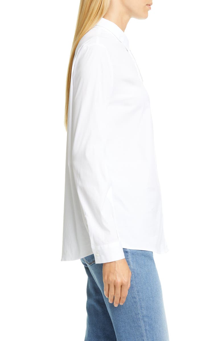 Fabiana Filippi Bead Trim Stretch Poplin Shirt, Alternate, color,