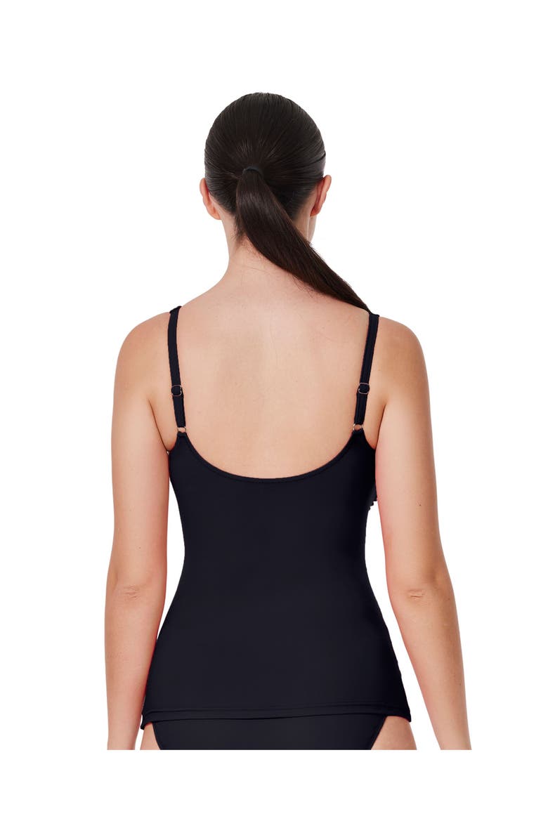 Profile by Gottex Tutti Frutti D-Cup Scoop Neck Tankini Top, Alternate, color, Black
