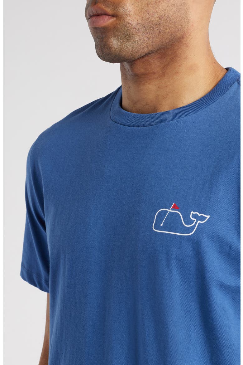 Golf Flag Cotton Graphic T-Shirt, Alternate, color, MOONSHINE