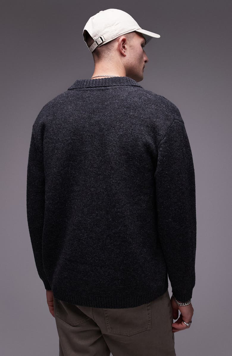 Topman Collared Cardigan, Alternate, color, 