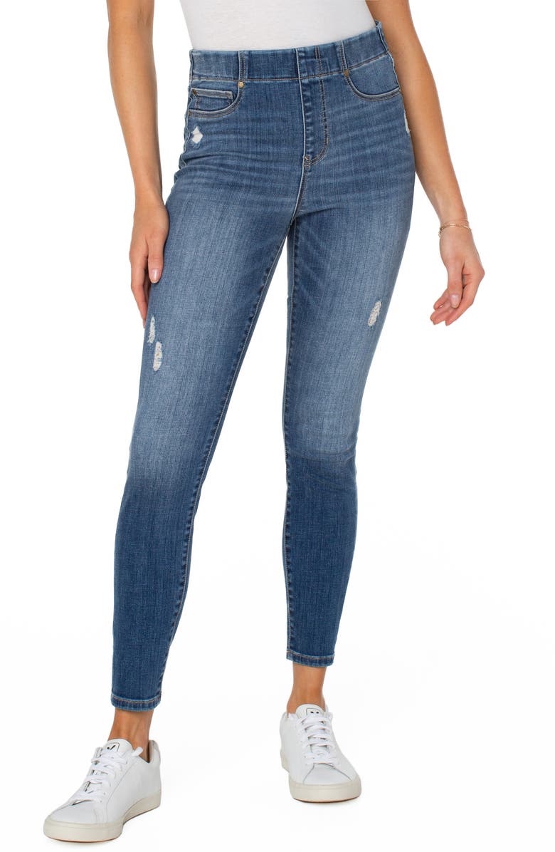 Liverpool Los Angeles Chloe Ripped Pull-On High Waist Ankle Skinny Jeans, Main, color, 