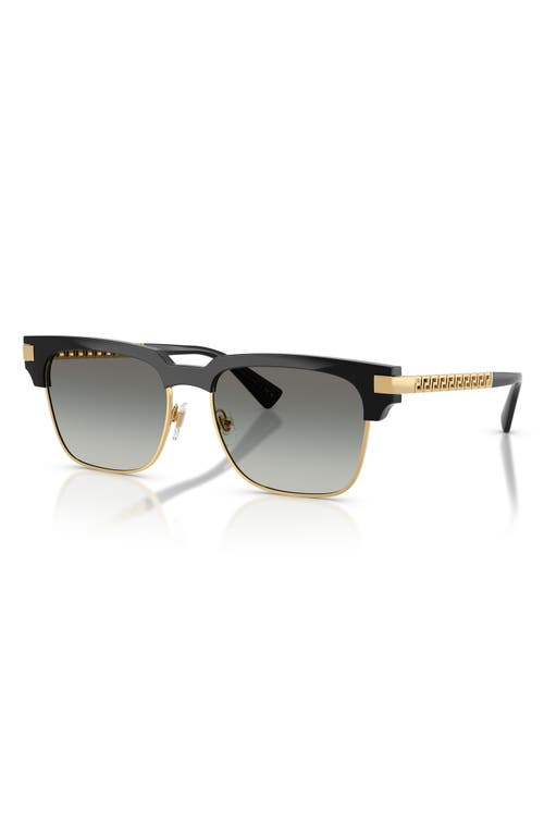 Versace 55mm Gradient Square Sunglasses In Gold
