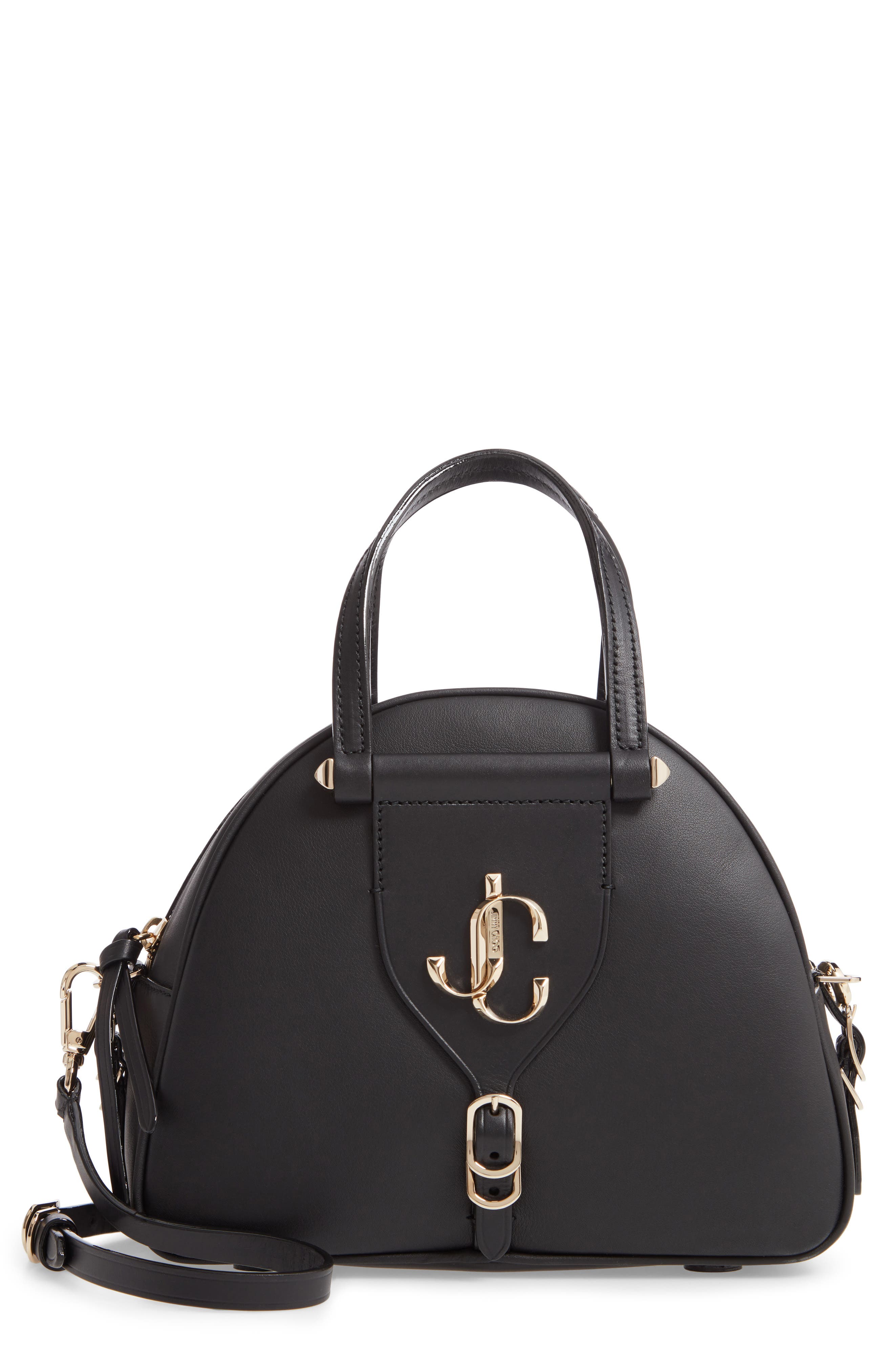 Jimmy Choo Varenne Leather Crossbody Bag, Main, color, 