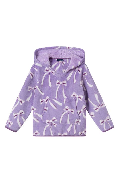 Kids' Plush Bow Print Hoodie
