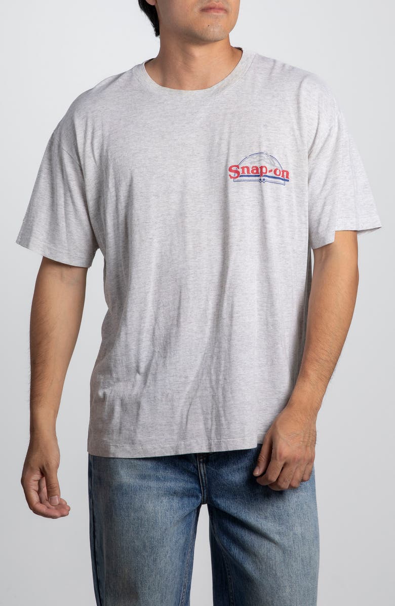 Elwood Vintage Snap-On Tee, Main, color, Grey