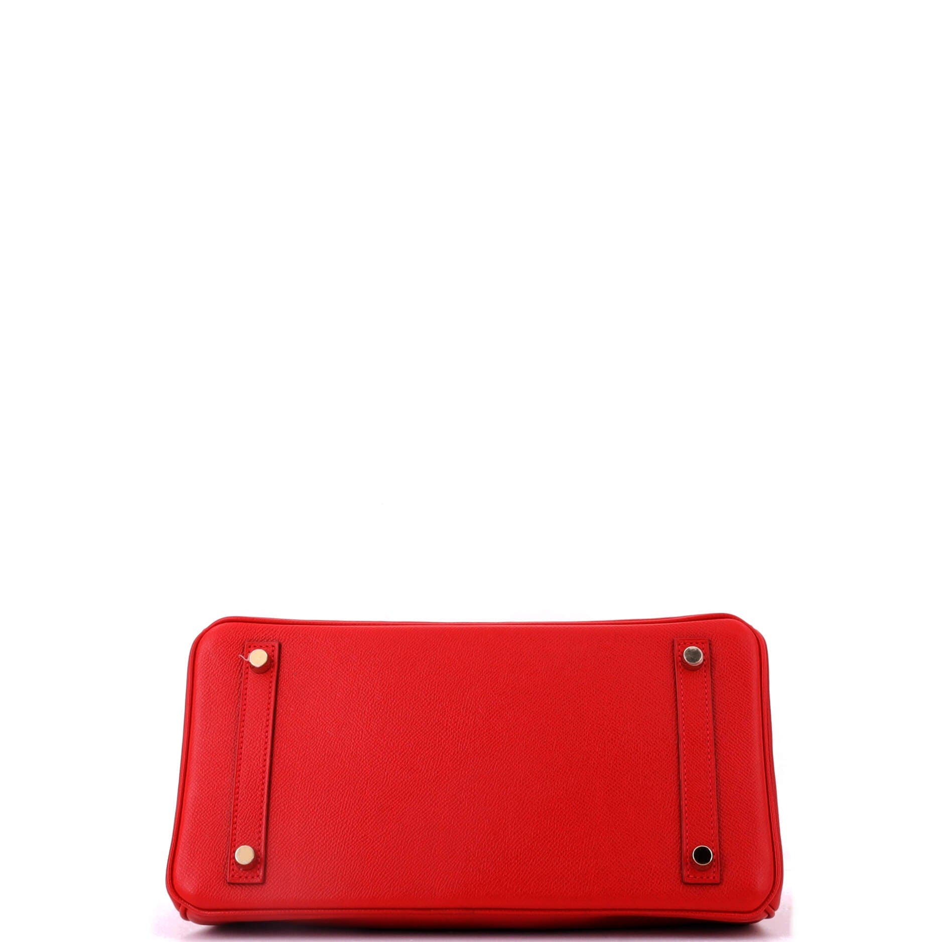 Pre-Owned Hermes Birkin Handbag Red Epsom with Gold Hardware 30, Alternate, color, Rouge Vif