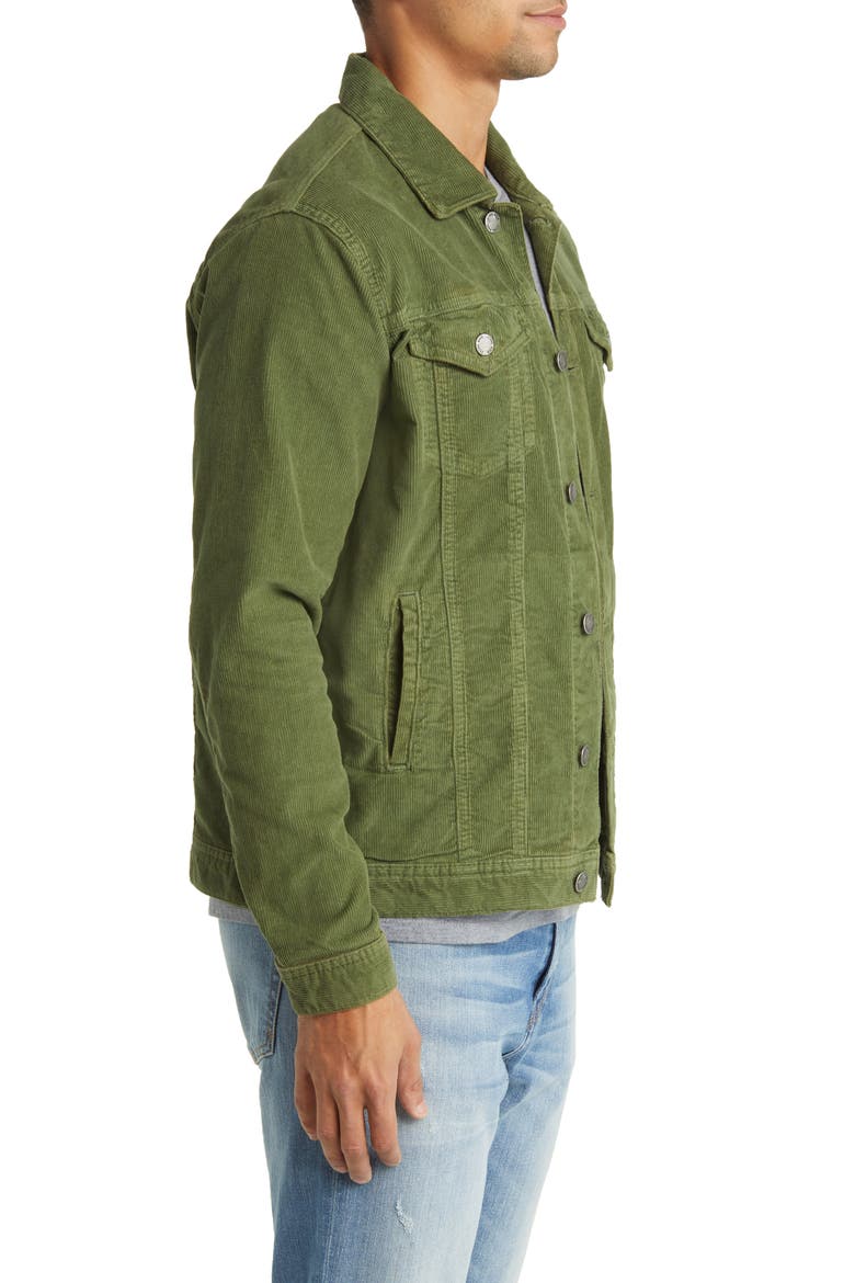 Stretch Corduroy Trucker Jacket, Alternate, color, SAGE