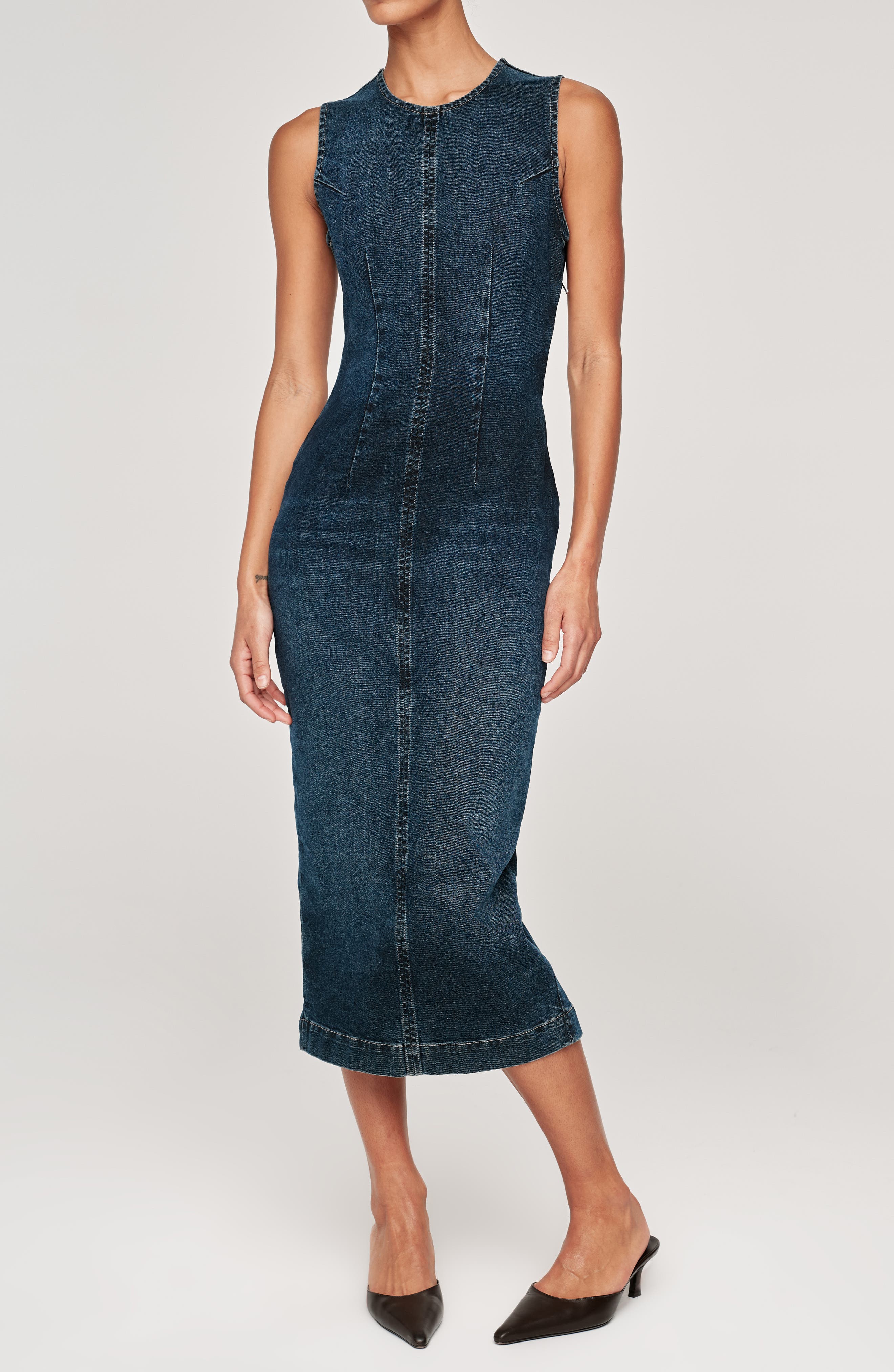 DL1961 Esme Sleeveless Denim Midi Dress