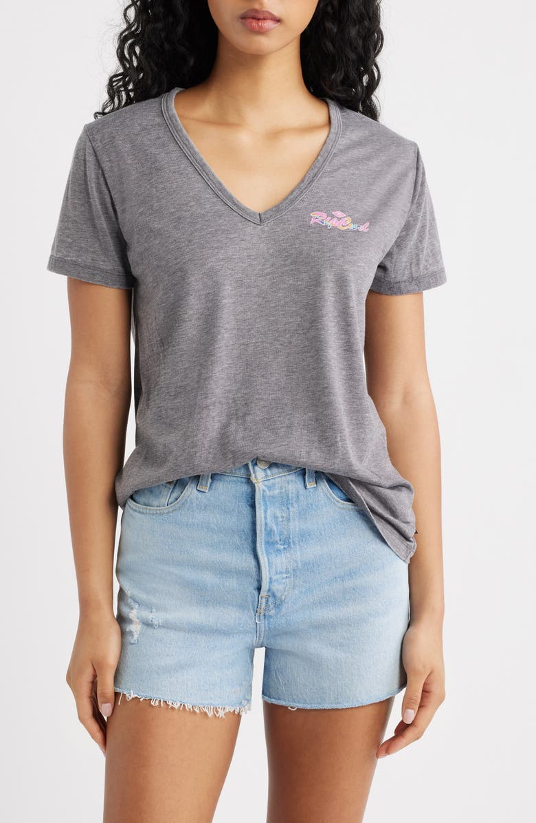 Rip Curl Layday Logo T-Shirt, Main, color, Washed Black