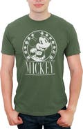 Mickey & Friends Men's Mickey & Friends St. Patrick's Day Shamrock Circle Graphic T-Shirt