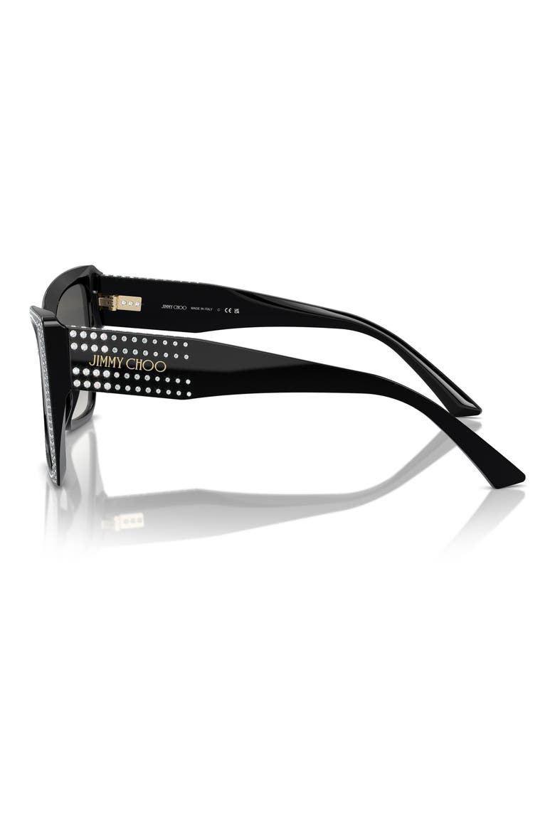 54mm Gradient Butterfly Sunglasses, Alternate, color, BLACK / GRADIENT GREY