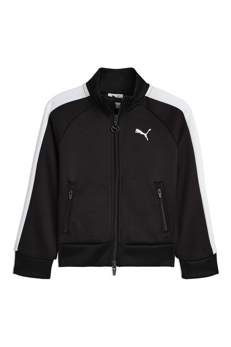 Kids' T7 Foundations Piqué Track Jacket, Main, color, BLACK