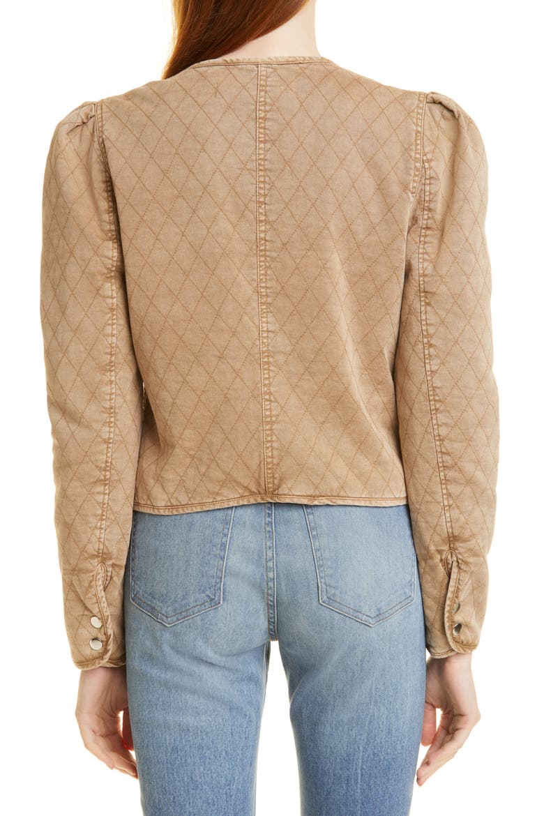 Camilla Stretch Cotton Quilted Jacket, Alternate, color, TAN SIERRA