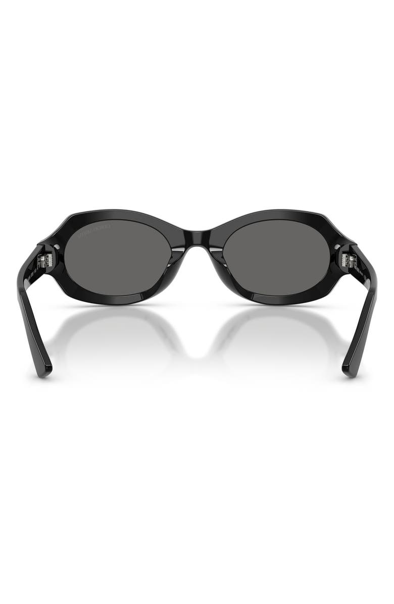 AX Armani Exchange 49mm Irregular Oval Sunglasses, Alternate, color, Black / Grey