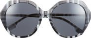 Burberry 57mm Irregular Sunglasses