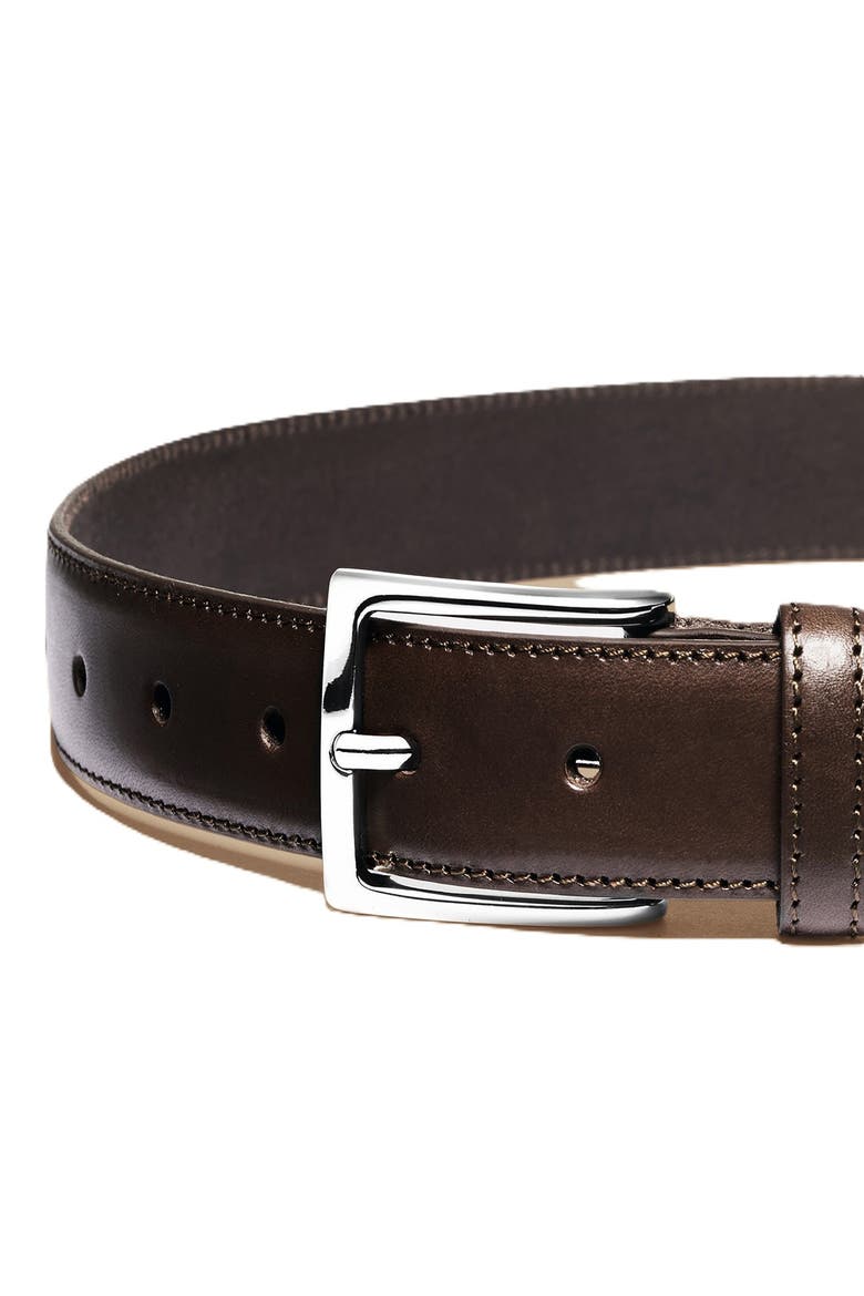 Leather Formal Belt, Main, color, Chocolate Brown