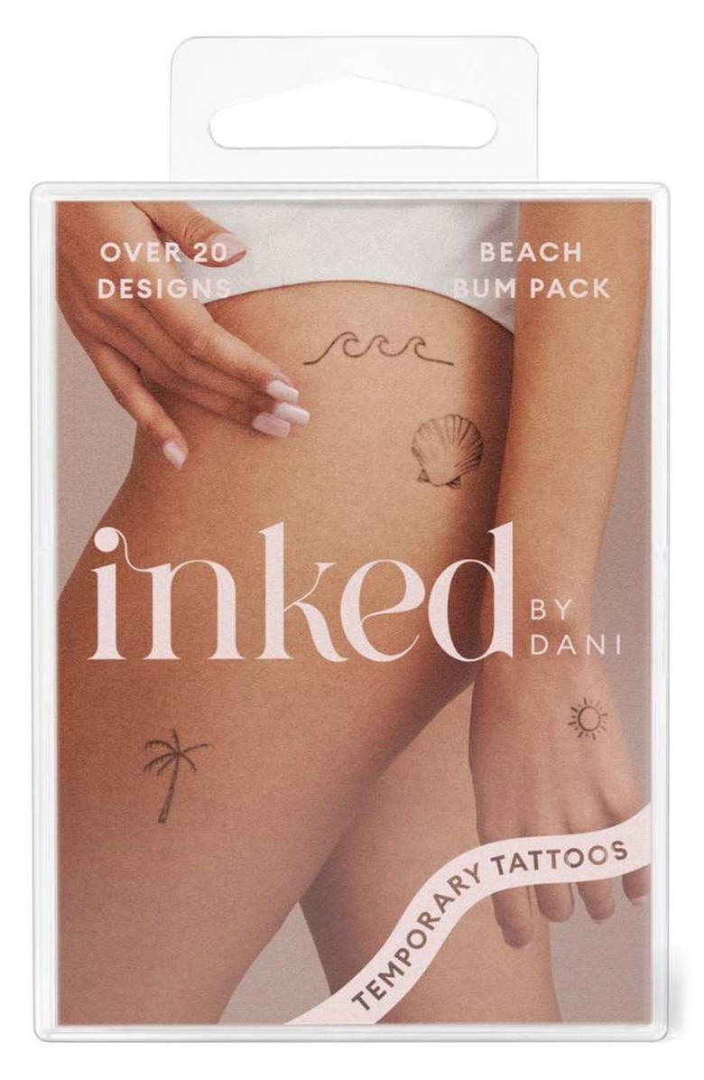 INKED by Dani Beach Bum Temporary Tattoos, Alternate, color, 