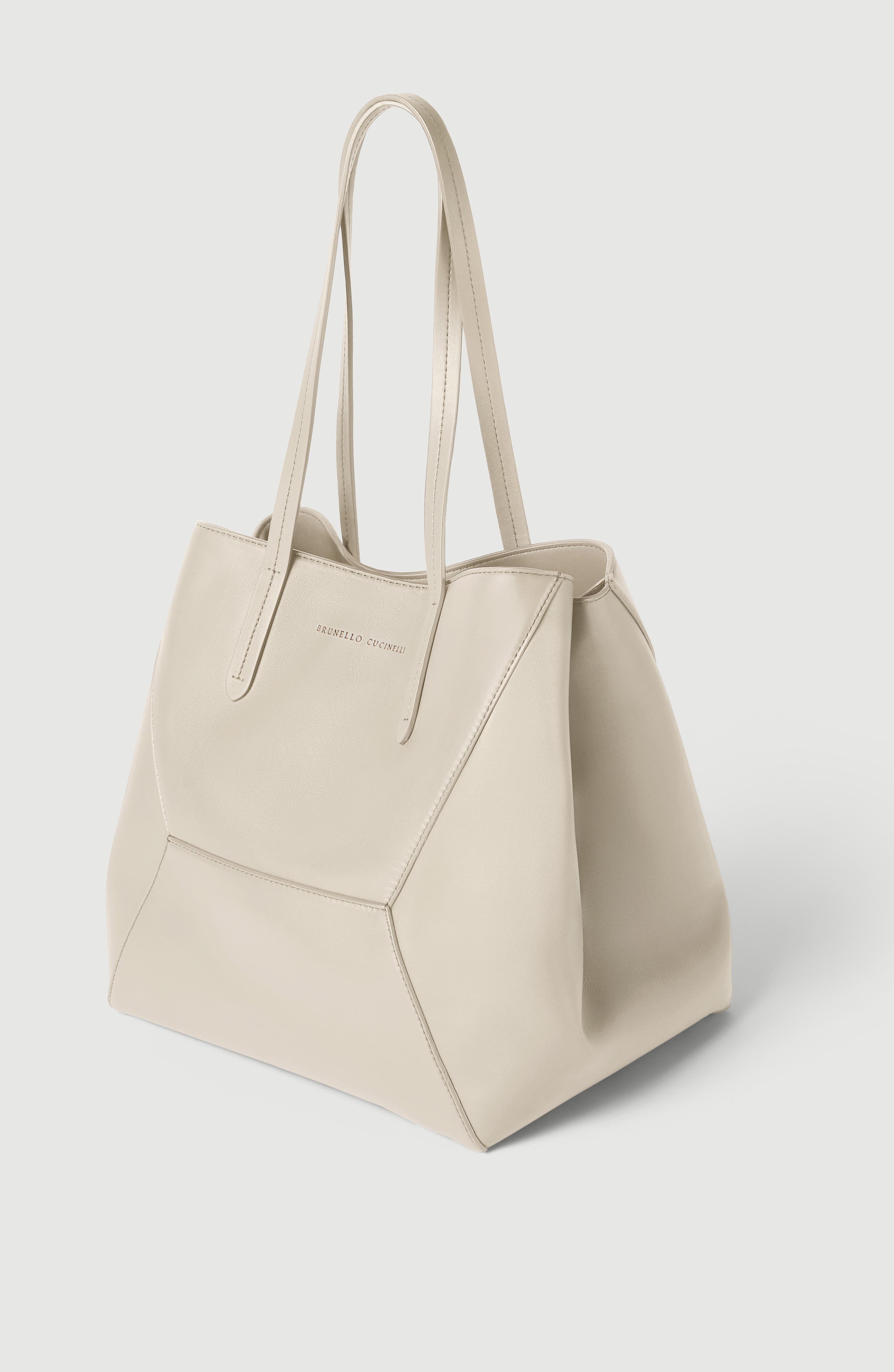 BC Duo small bag in calfskin with monili, Alternate, color, Ivory