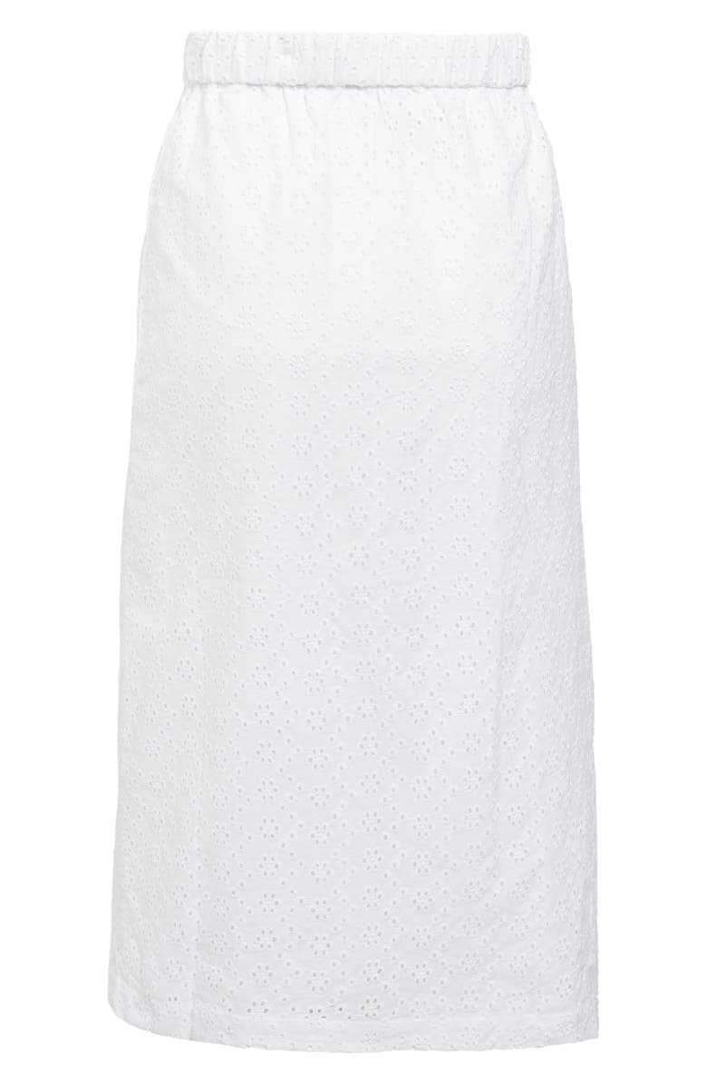 Rachel Parcell Front Button Eyelet Skirt, Alternate, color, 