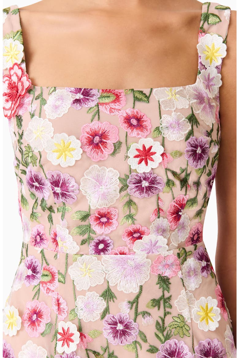Neve Floral Midi Cocktail Dress, Alternate, color, NUDE MULTI FLORAL