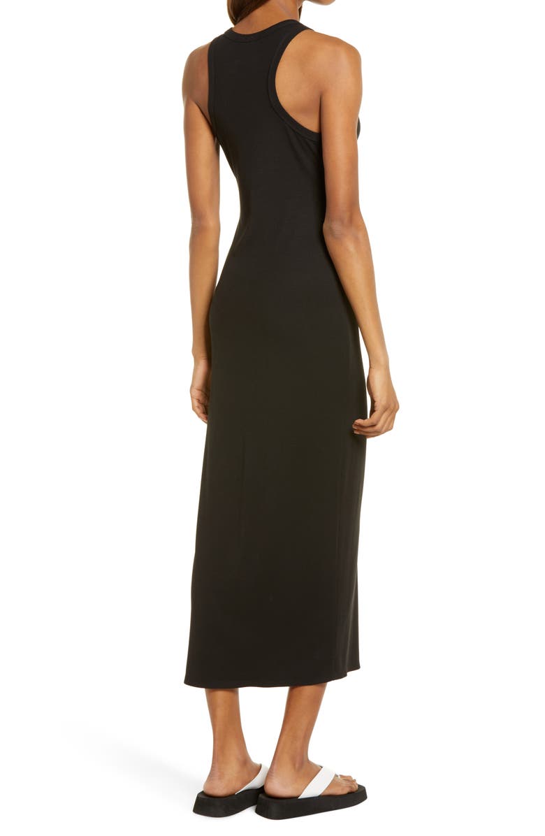 Lulus Ribbed Sleeveless Body-Con Midi Dress, Alternate, color, 