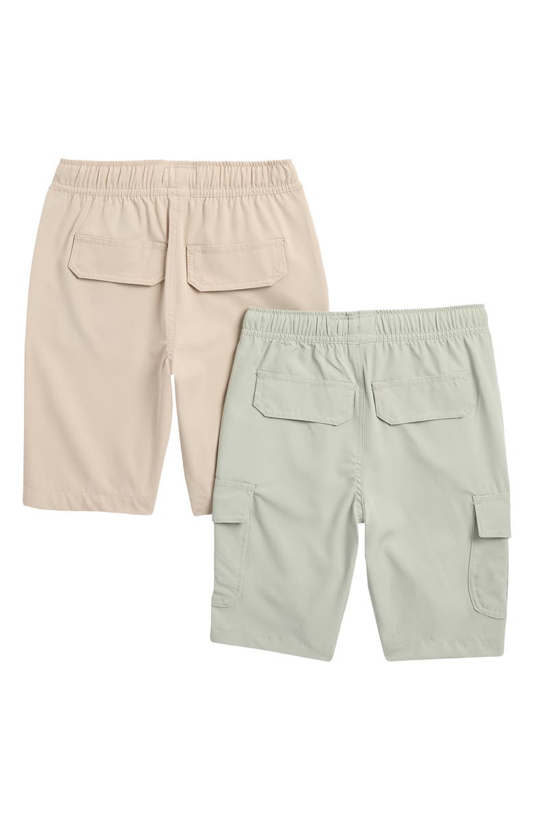 Weatherproof<sup>®</sup> Kids' Assorted 2-Pack Tech Shorts, Alternate, color, Hum - Humus