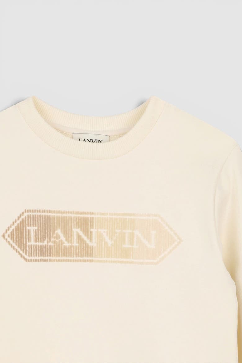 Kids  Sweatshirt In Cotton, Alternate, color, Off White