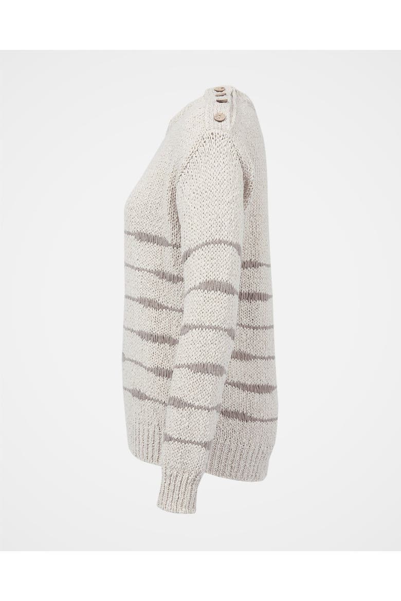 Drop Stitch Breton Sweater, Alternate, color, OATMEAL TAUPE