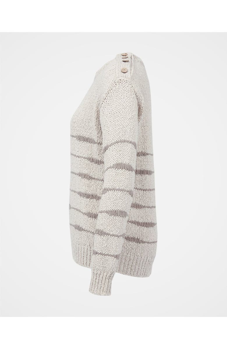 Celtic & Co. Drop Stitch Breton Sweater, Alternate, color, Oatmeal Taupe