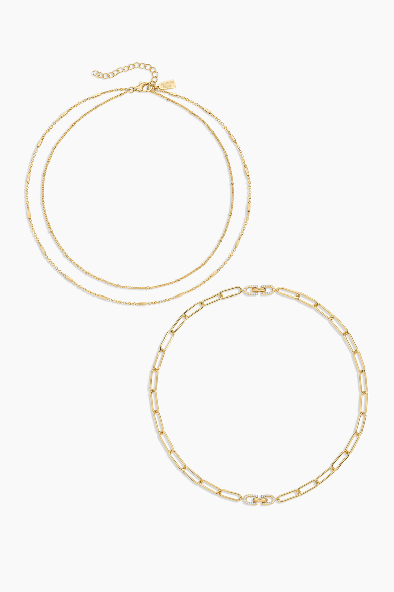 Costar Necklace Set of 2, Main, color, Gold