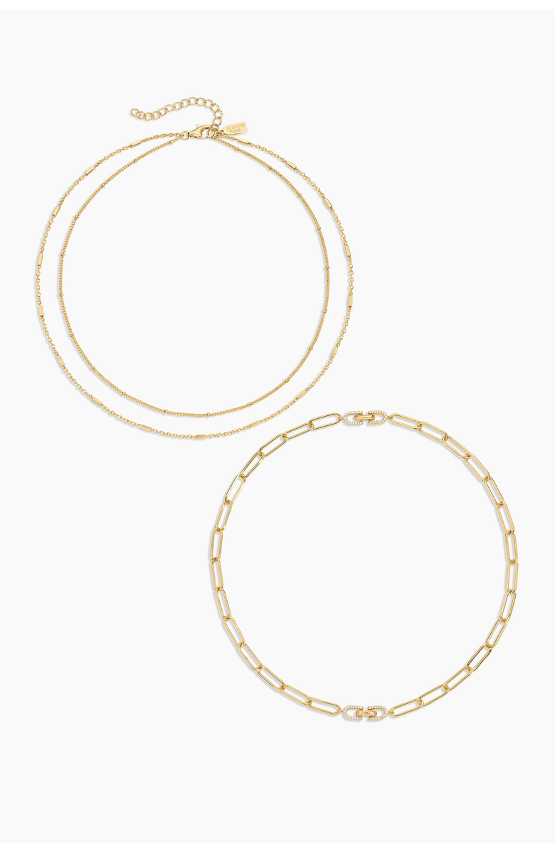 Electric Picks Costar Necklace Set of 2, Main, color, Gold